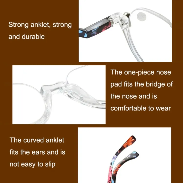 Retro Flexible Durable Portability HD Presbyopic Glasses  400(Graduate Blue)
