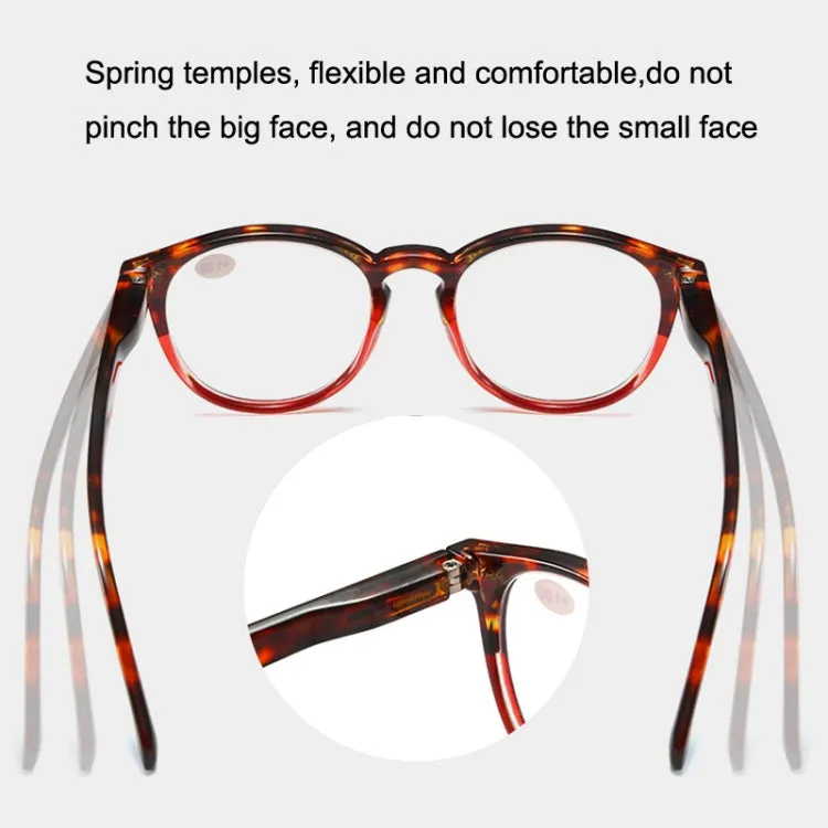 Retro Flexible Durable Portability HD Presbyopic Glasses  400(Graduate Blue)