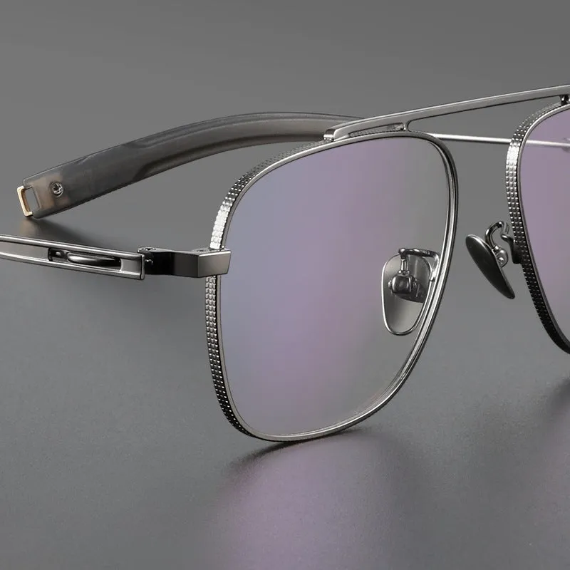Retro Titanium Square Glasses Frame SM105