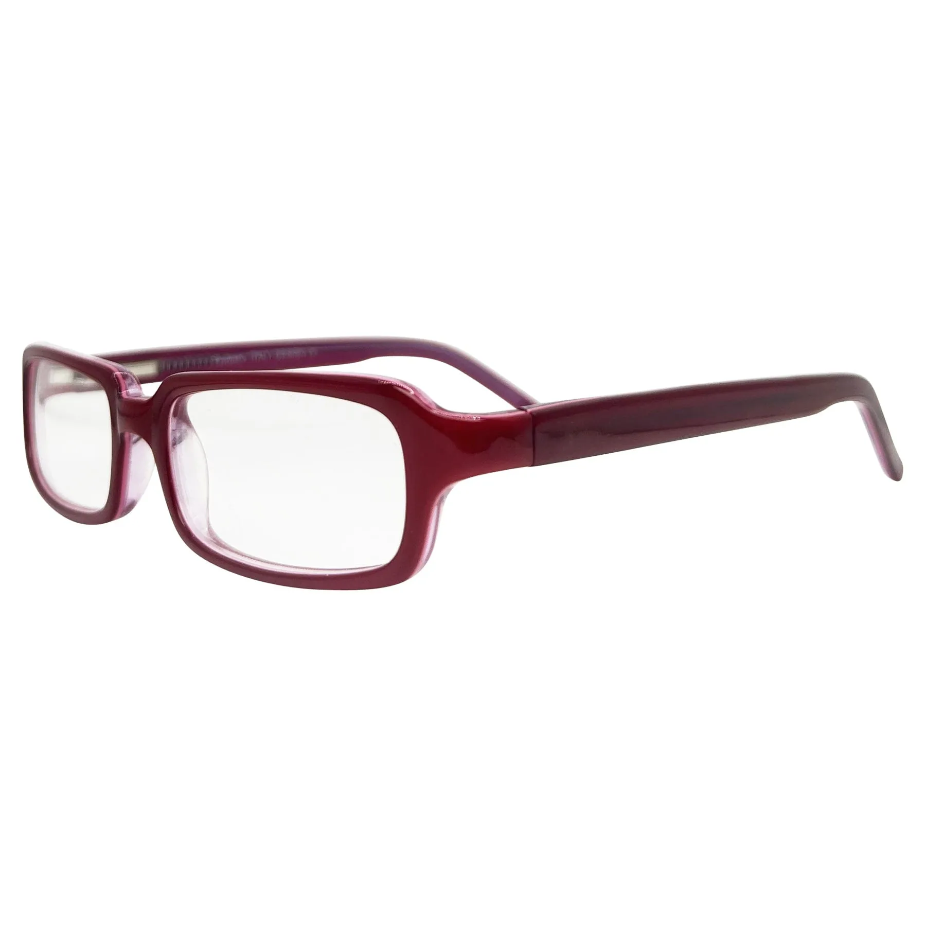 ROJO Bayonetta-Style Rectangular Clear Glasses