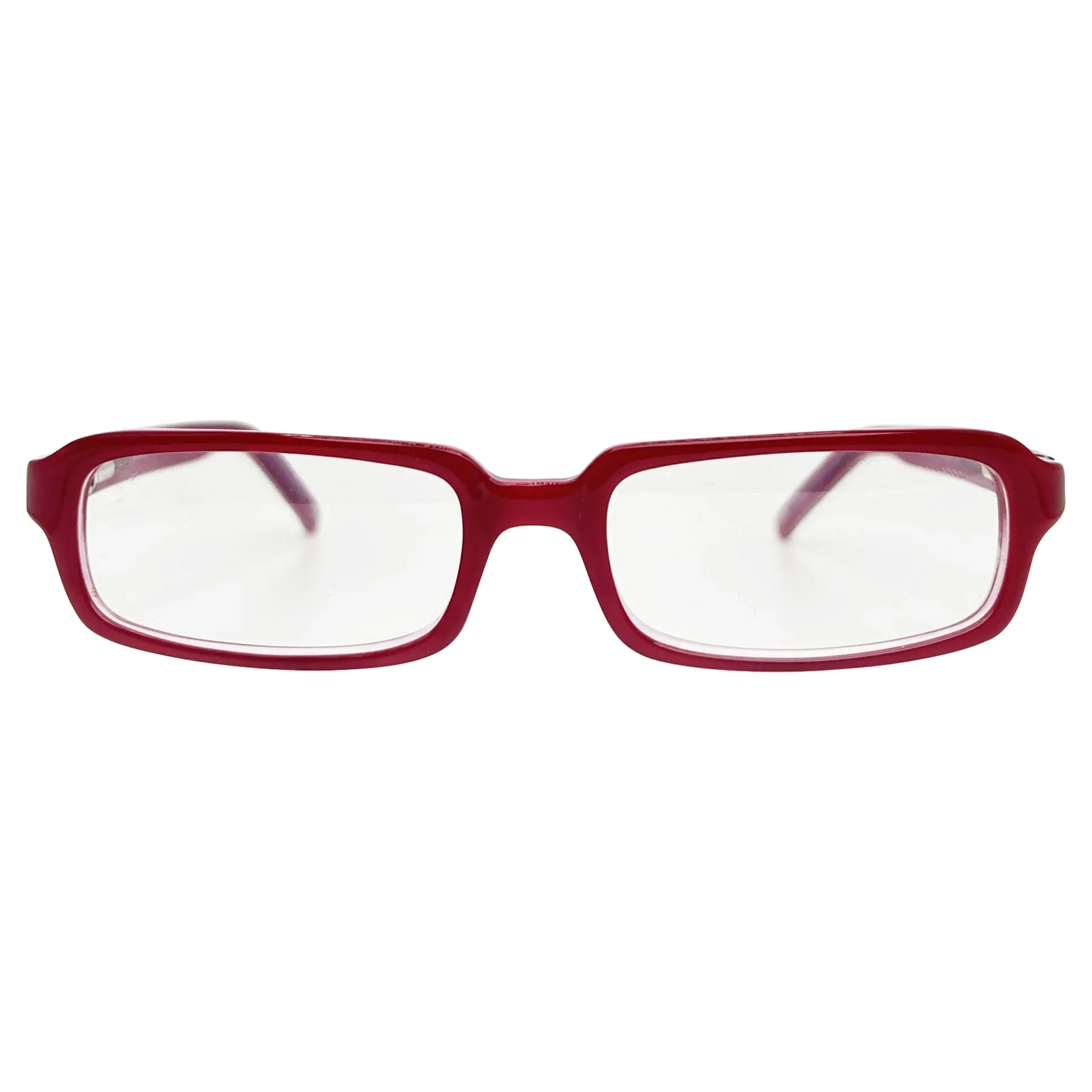 ROJO Bayonetta-Style Rectangular Clear Glasses
