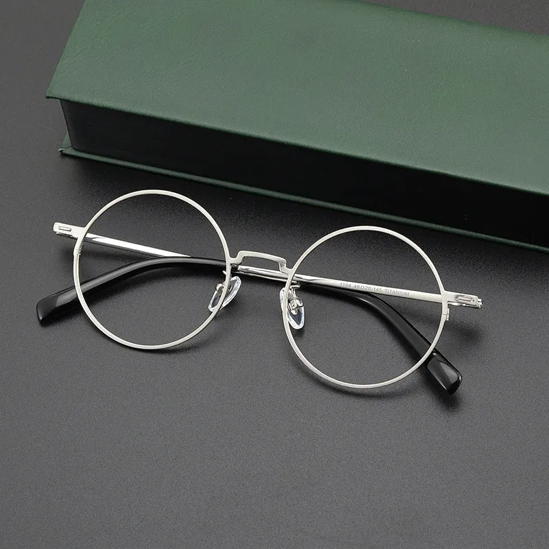 Seraph Titanium Vintage Round Eyeglasses Frames