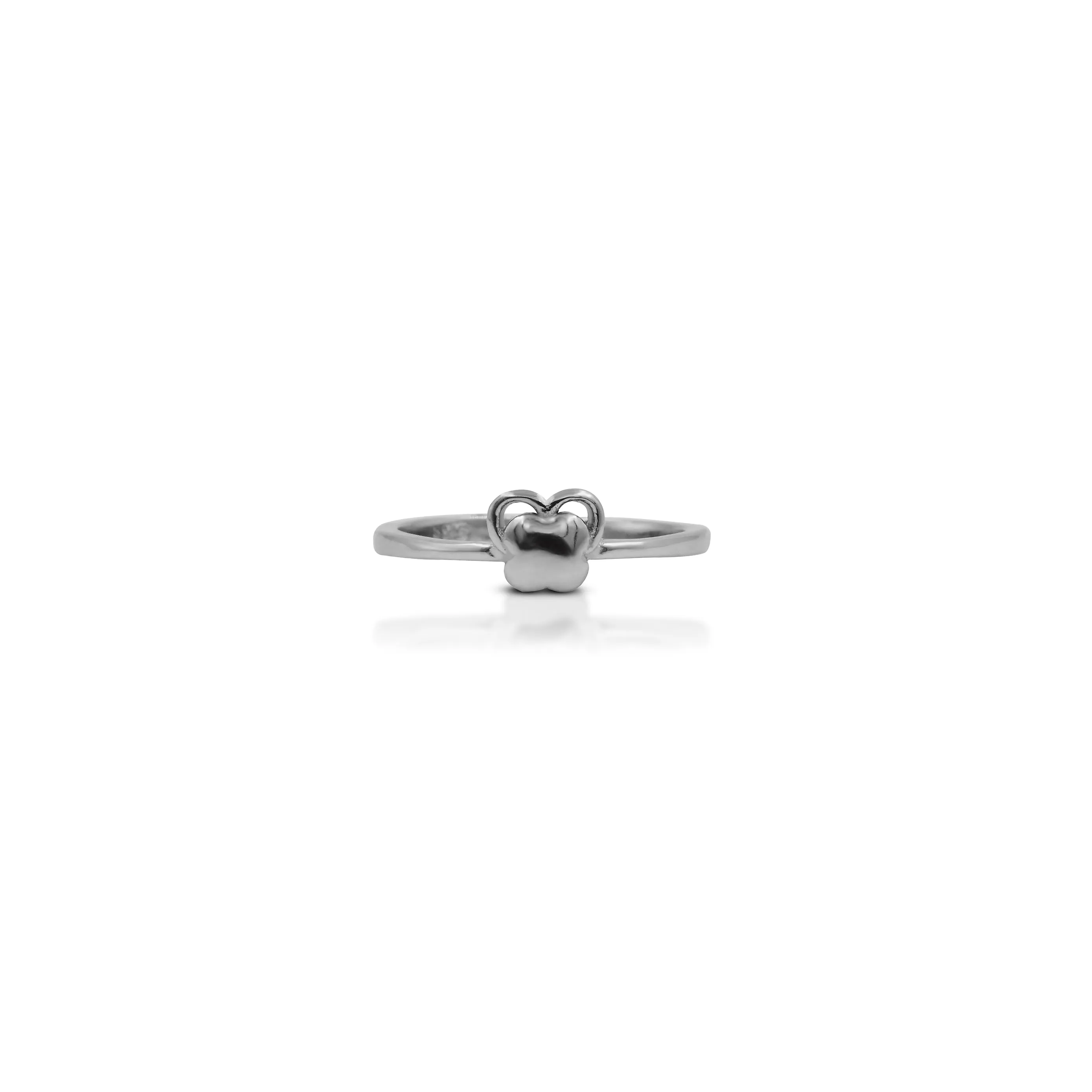 Silver Apple Design Ring for Girls