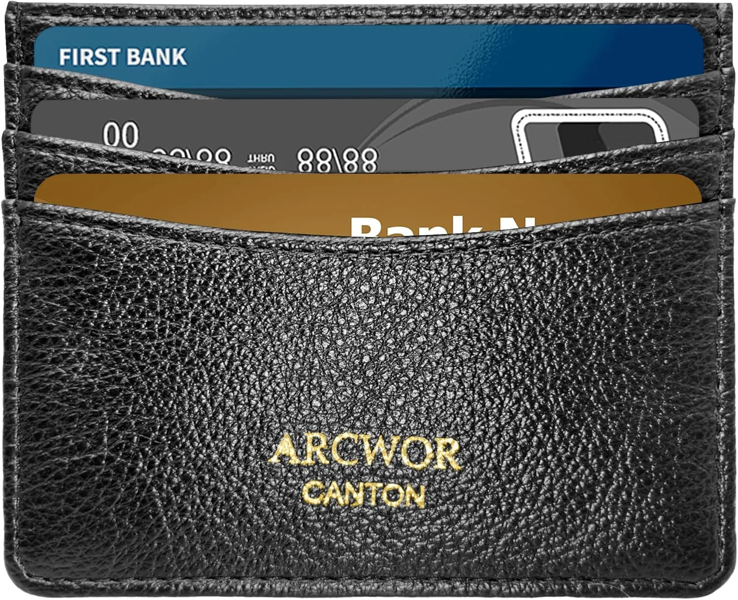 Slim Wallet Minimalist Front Pocket RFID Blocking Men and Women Leather Wallets