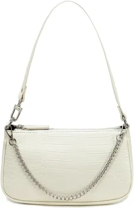Small Purse for Women, Adjustable Shoulder Bags Crocodile Pattern Clutch Purse with Zipper Closure Retro