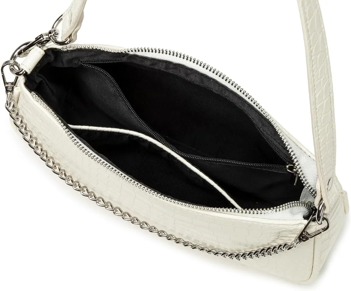 Small Purse for Women, Adjustable Shoulder Bags Crocodile Pattern Clutch Purse with Zipper Closure Retro