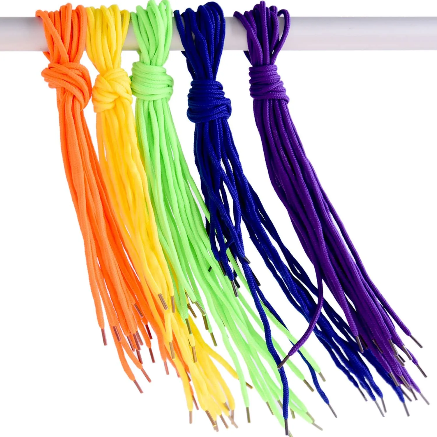 Sumind 60 Pieces Threading Laces Colored Creative Beading Laces for Threading Projects (Polyester Yarn)