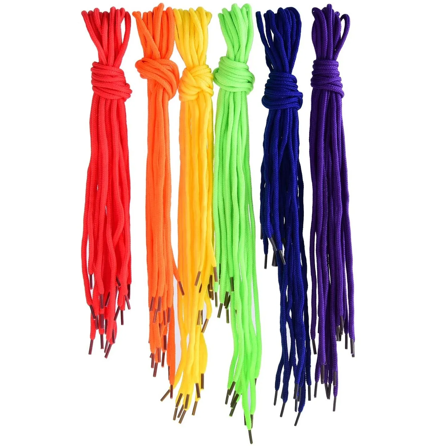 Sumind 60 Pieces Threading Laces Colored Creative Beading Laces for Threading Projects (Polyester Yarn)