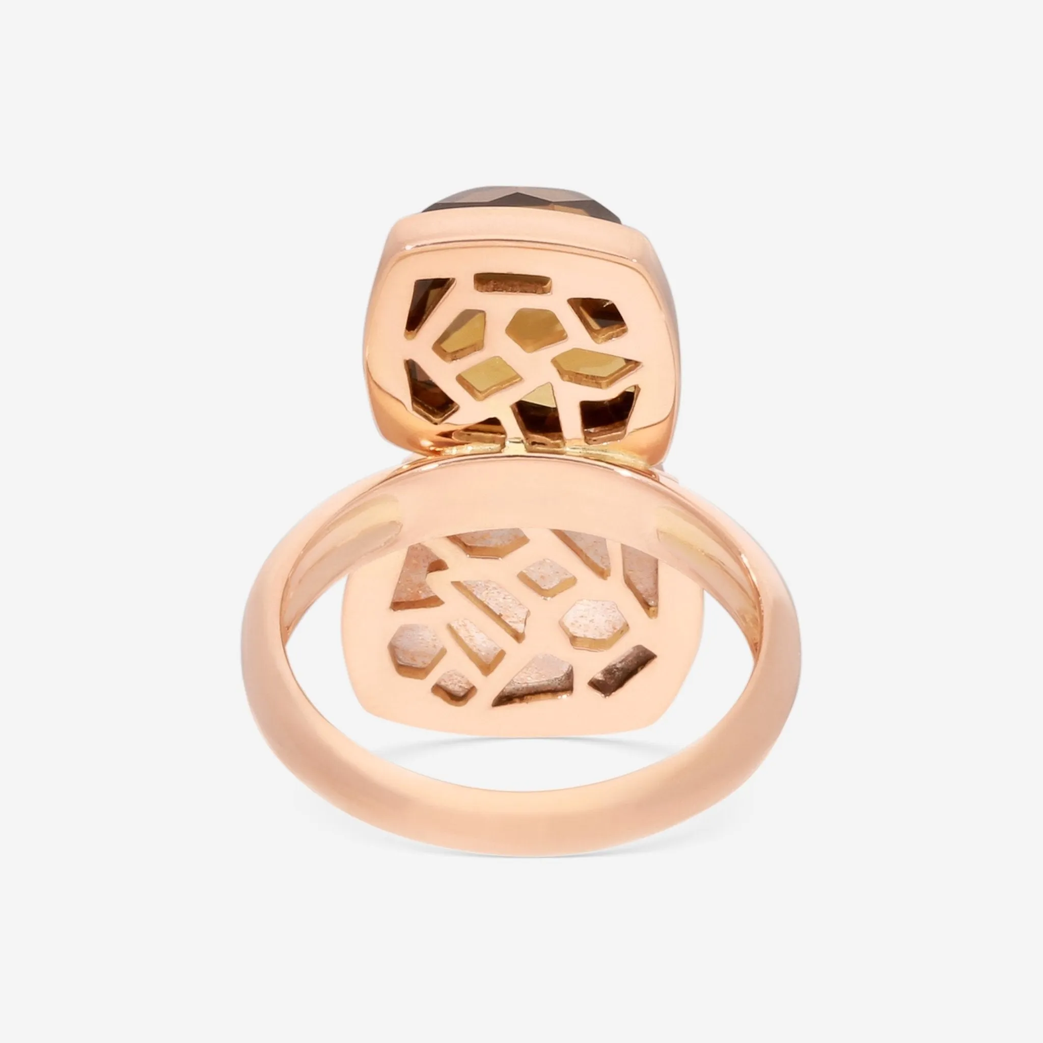 SuperOro Ice 18K Rose Gold Diamond & Multistone Cocktail Ring ICE/A025_cognac