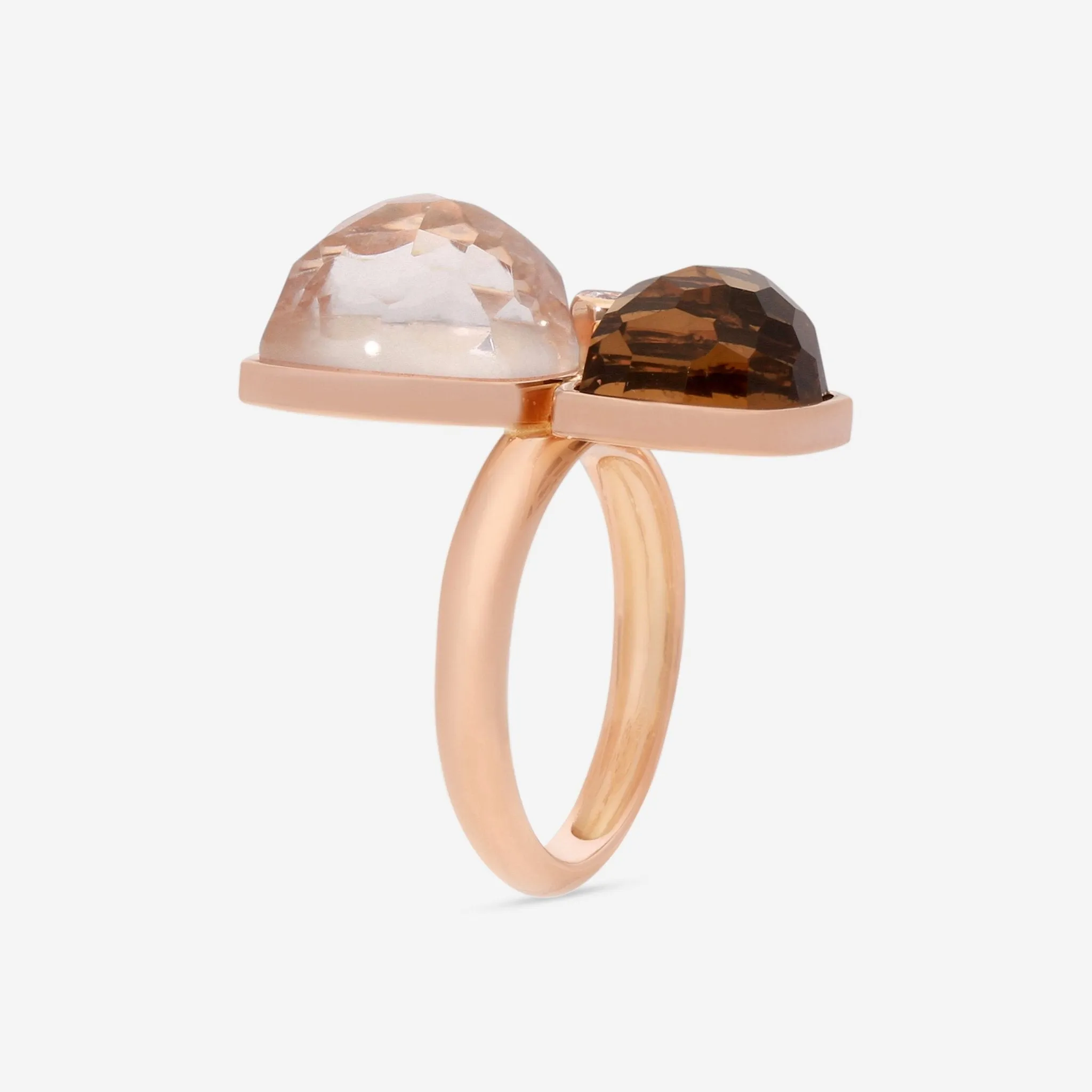 SuperOro Ice 18K Rose Gold Diamond & Multistone Cocktail Ring ICE/A025_cognac