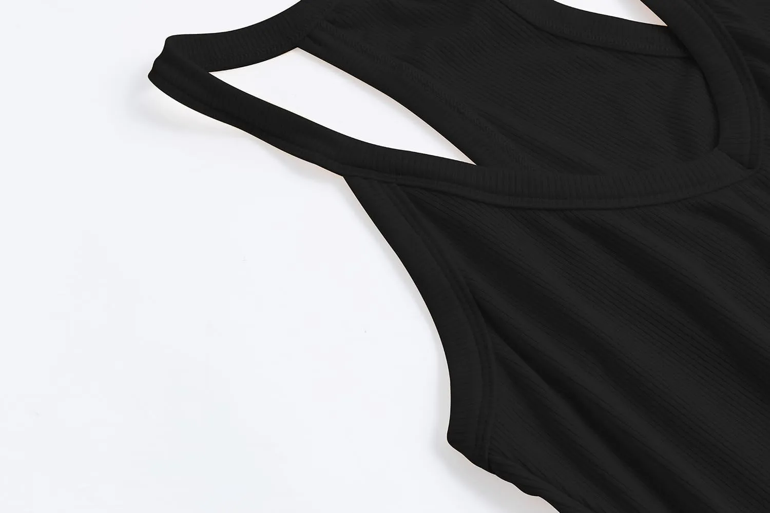 SVALIY Workout Tops for Women Racerback Tank Tops Yoga Gym Ribbed Sleeveless Shirts Clothes