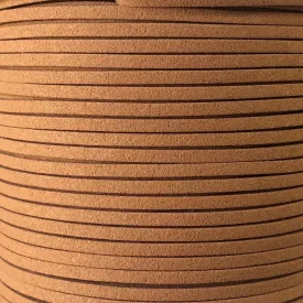 Tan Faux Suede Leather Cord per metre