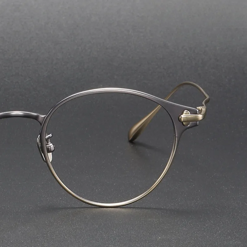 Titanium Vintage Oval Eyeglasses Frames respect-dome