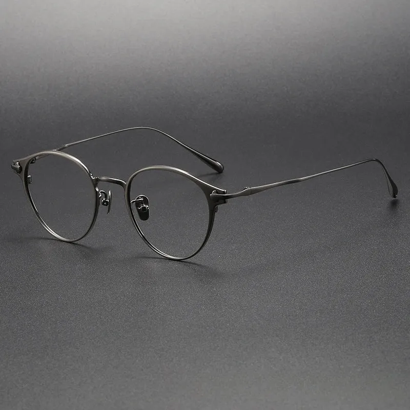 Titanium Vintage Oval Eyeglasses Frames respect-dome