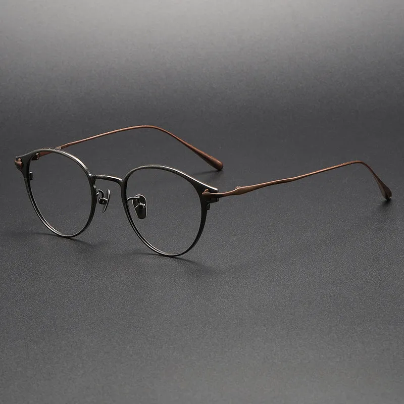 Titanium Vintage Oval Eyeglasses Frames respect-dome