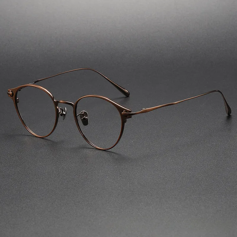 Titanium Vintage Oval Eyeglasses Frames respect-dome