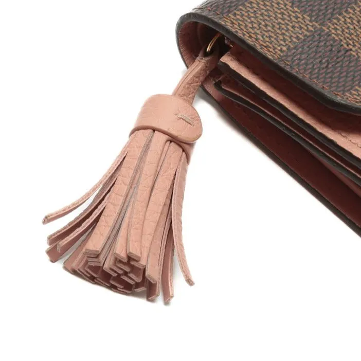 Trendy Inspired Louis Vuitton Croisette Compact Wallet-damier Ebene W/ Magnolia