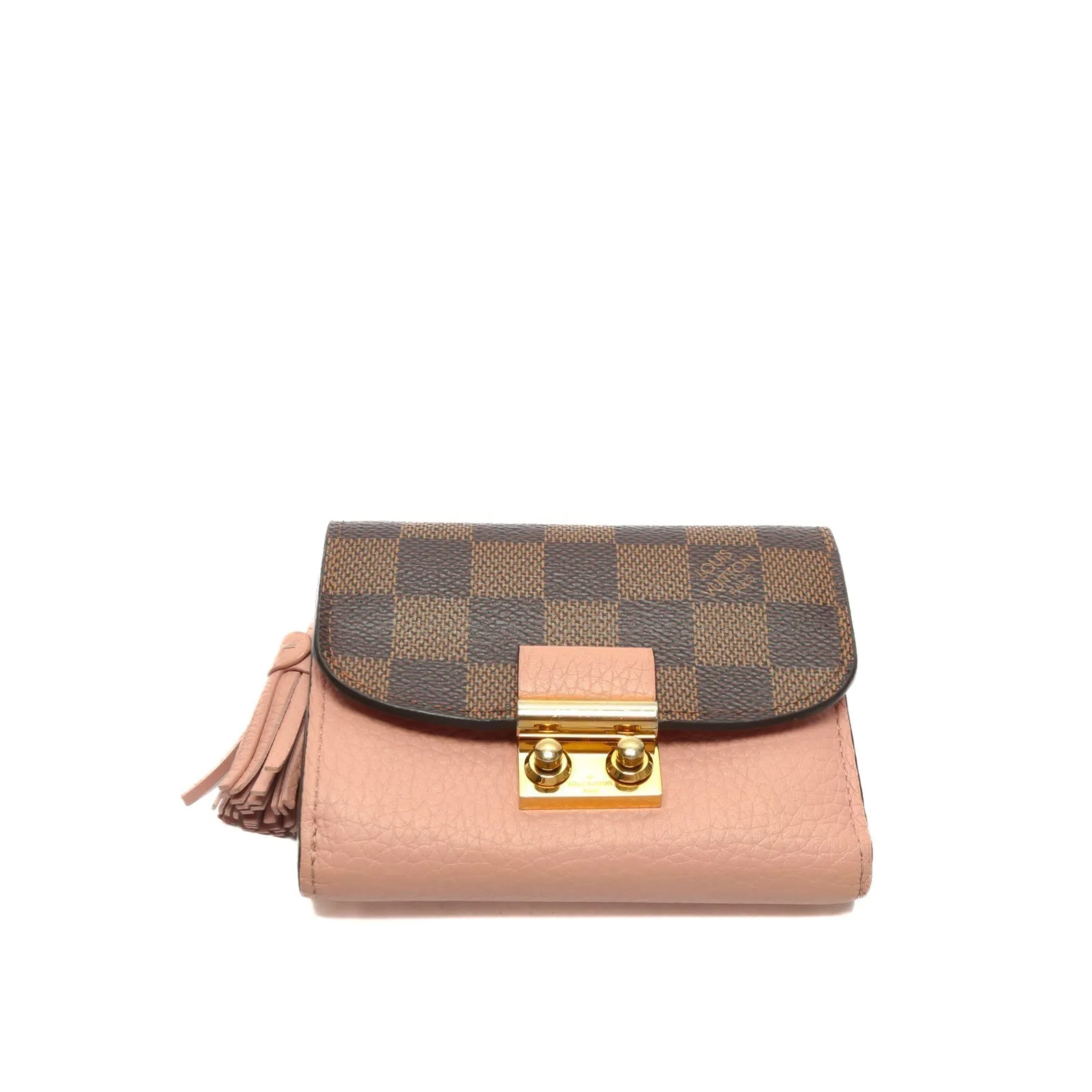 Trendy Inspired Louis Vuitton Croisette Compact Wallet-damier Ebene W/ Magnolia
