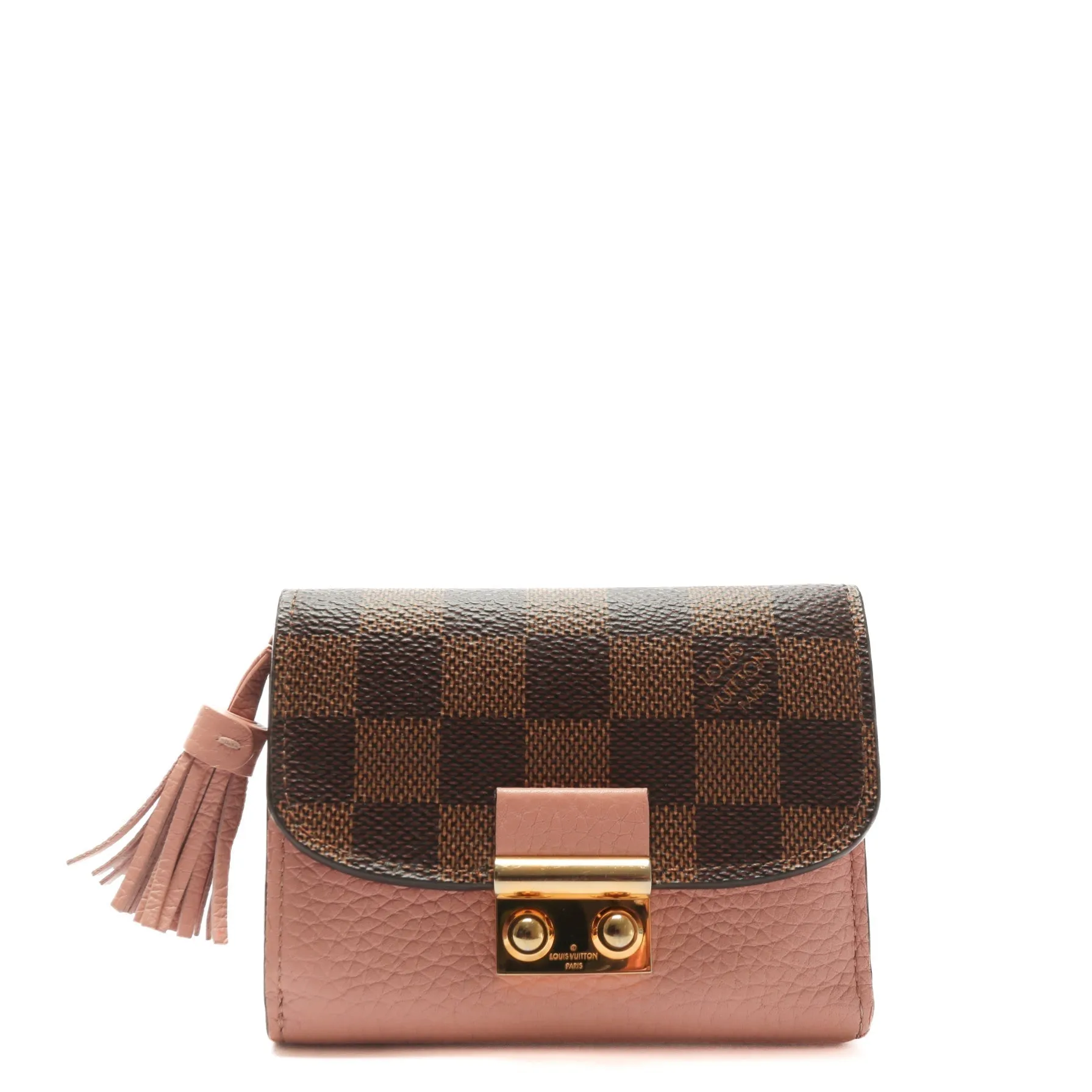 Trendy Inspired Louis Vuitton Croisette Compact Wallet-damier Ebene W/ Magnolia